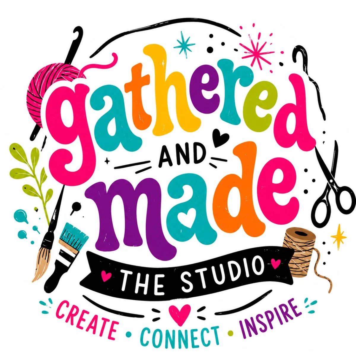 gathered and made logo